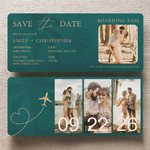 Tropical Boarding Pass Destination Plane Ticket