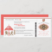 Tropical Boarding Pass Wedding Invitation (Front/Back)