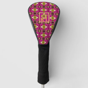 Tropical Bohemian Hawaiian Monogrammed  Golf Head Cover
