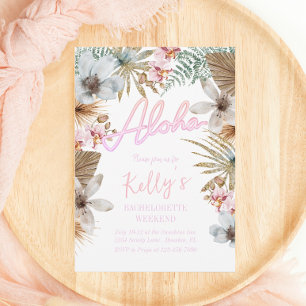 Tropical Boho Botanical Bachelorette Weekend Invitation