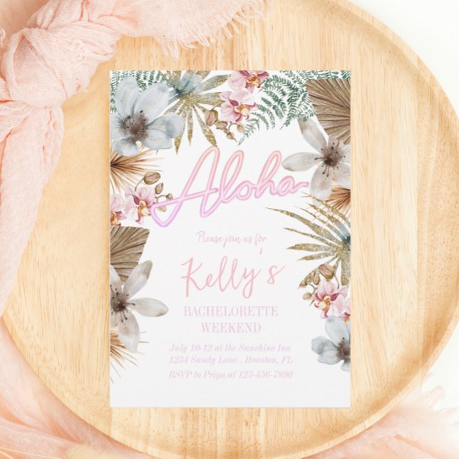 Tropical Boho Botanical Bachelorette Weekend Invitation (Creator Uploaded)