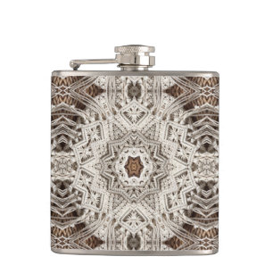 tropical boho chic tribal macrame crochet flask
