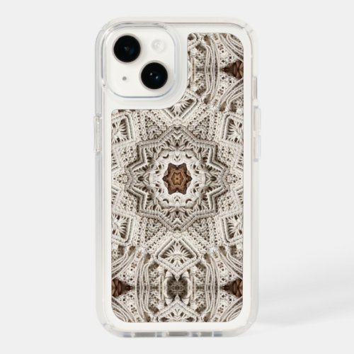 tropical boho chic tribal macrame crochet speck iPhone 14 case