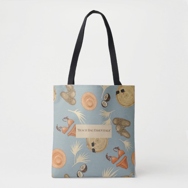 "Tropical Boho Getaway" Tote Bag (Front)