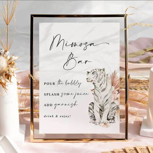 Tropical Boho Tigers Mimosa Bar Photo Print