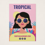 Tropical bold fashion illustration earrings holder<br><div class="desc">Tropical bold fashion illustration earrings holder</div>
