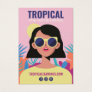 Tropical bold fashion illustration earrings holder