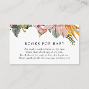 Tropical Books for Baby Enclosure Card