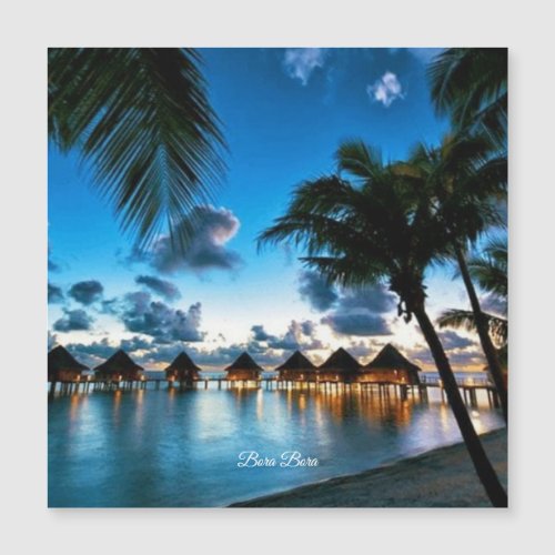 Tropical Bora Bora Magnetic Card