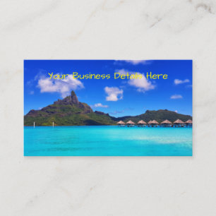Tropical Bora Bora Scenic Island Vacation Business Card