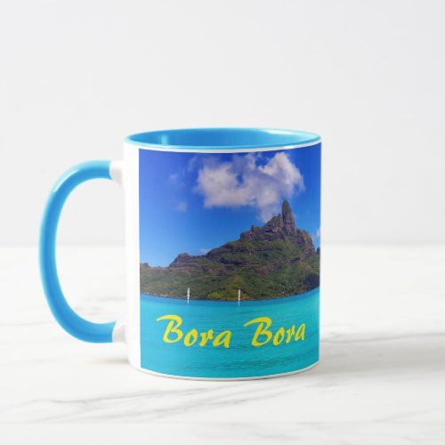 Tropical Bora Bora Scenic Island Vacation Mug