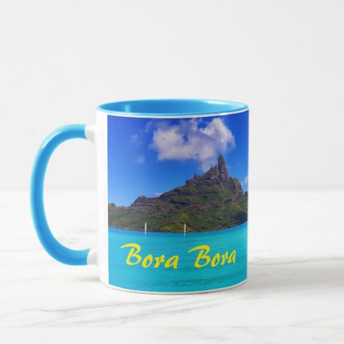 Tropical Bora Bora Scenic Island Vacation Mug