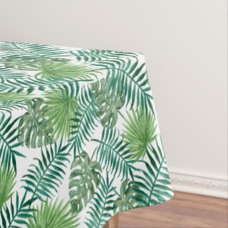 Tropical Botanic Palm Tree Leaves Pattern