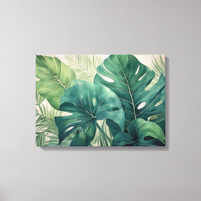 Tropical Botanical Bliss Canvas Print (Front)