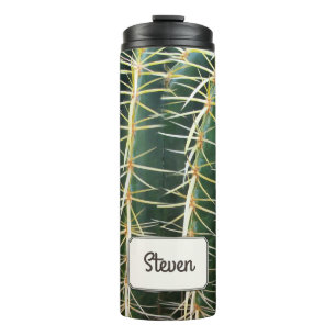 Tropical Botanical Cactus Photo any Name Thermal Tumbler