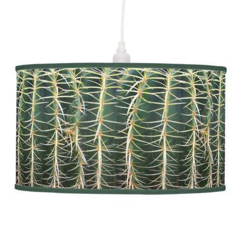 Tropical Botanical Cactus Photo Pendant Lamp