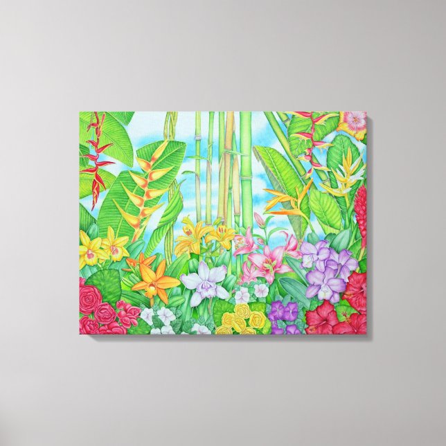 Tropical Botanical Canvas Print (Front)