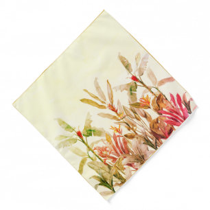 Tropical Botanical Floral Garden Art Pattern Bandana