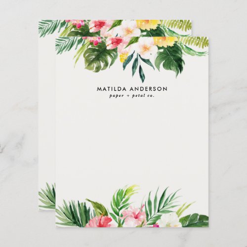 Tropical botanical floral green modern foliage