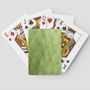Tropical Botanical Green Cactus Photo Poker Cards