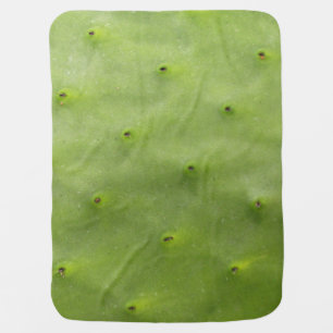 Tropical Botanical Green Cactus Photo Swaddle Blanket