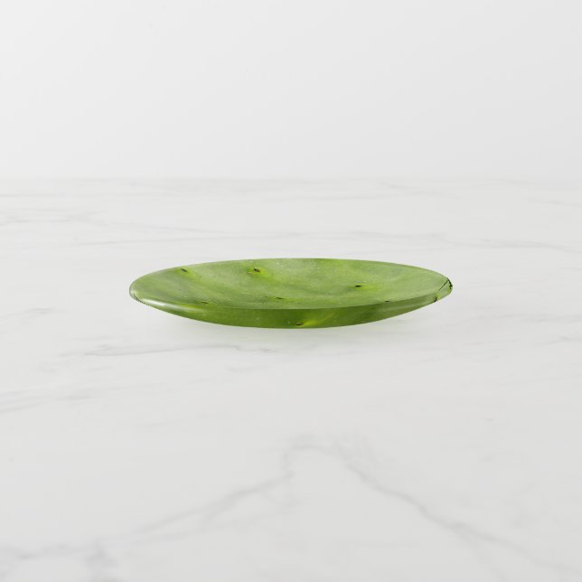 Tropical Botanical Green Cactus Photo Trinket Tray (Angled)