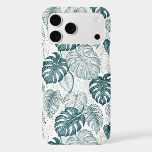 Tropical Botanical Green Monsteras iPhone 17 Pro Max Case