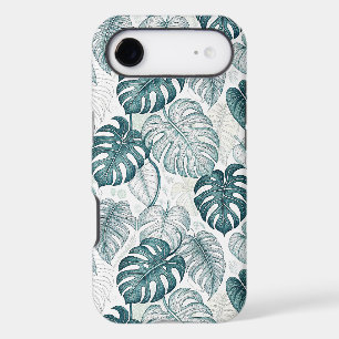 Tropical Botanical Green Monsteras iPhone 17 Air Case