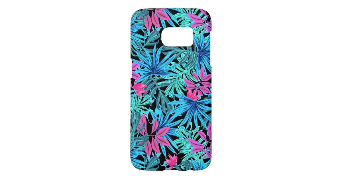 Tropical Botanical Hawaiian Teal Turquoise Leaves Case Mate