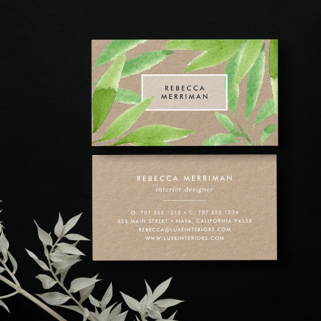 Tropical Botanical | Kraft Business Card (Creator Uploaded)