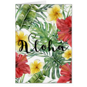 Tropical Botanical Leaves & Flowers Floral Aloha (Front)