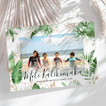 Tropical Botanical Mele Kalikimaka Christmas Photo Holiday Card<br><div class="desc">Send family and friends tropical holiday greetings - hawaiian style with these lush botanical watercolor greenery and faux gold Christmas photo cards. Featuring your favorite photograph cascaded with tropical foliage and gold florals,  the Hawaiian Christmas greeting 'Mele Kalikimaka' in elegant calligraphy script typography,  your name and the year.</div>