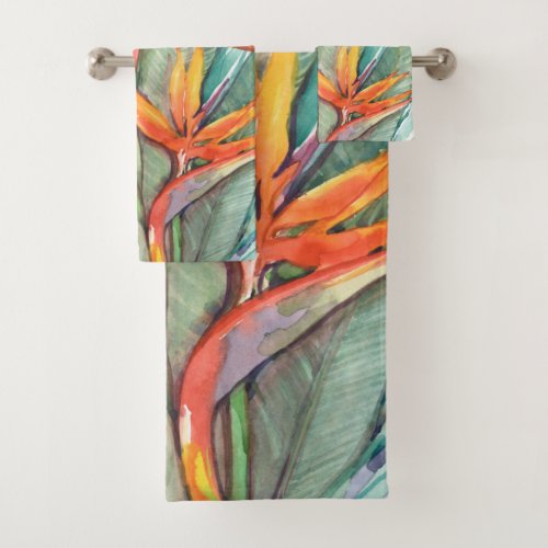 Tropical Botanical Paradise II Bath Towel Set