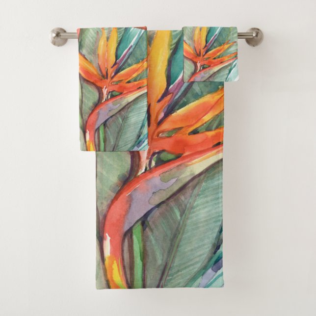 Tropical Botanical Paradise II Bath Towel Set (Insitu)