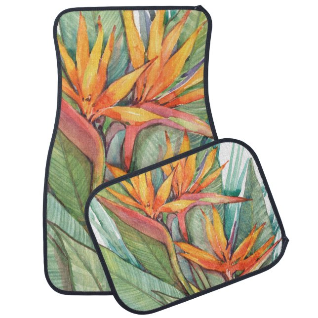 Tropical Botanical Paradise II Car Floor Mat (Set)