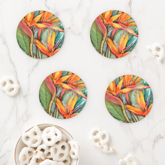 Tropical Botanical Paradise II Coaster Set (In Situ)