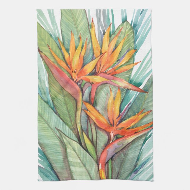 Tropical Botanical Paradise II Kitchen Towel (Vertical)