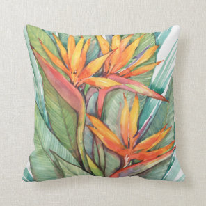 Tropical Botanical Paradise II Throw Pillow