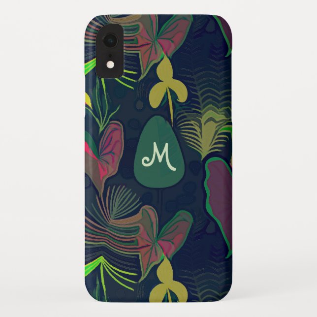 Tropical Botanical Plants Flowers Case-Mate iPhone Case (Back)