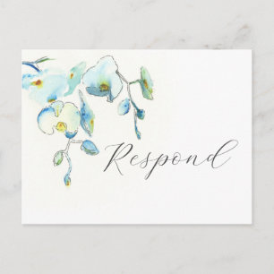 Tropical Botanical RSVP Postcard with Meal Choice