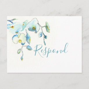 Tropical Botanical RSVP Postcard with Meal Choice