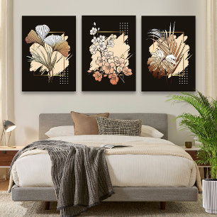 Tropical Botanical Wall Art Set of 3 – Harmonious