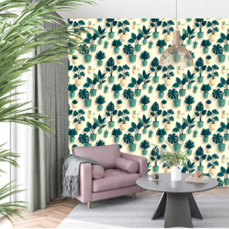 Tropical Botanical Wallpaper for Guest Rooms