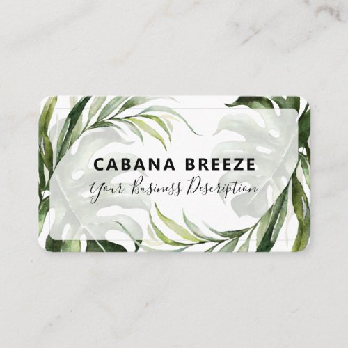 Tropical Botanical White Soap And Bath Business Card