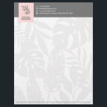Tropical Botanicals Leaf Fashion Beauty Business Letterhead<br><div class="desc">Enhance your business correspondence with our exquisite Tropical Botanicals Leaf Fashion Beauty Business Letterhead. Designed with elegance and femininity in mind, this letterhead is perfect for small businesses in the beauty industry, particularly those that focus on botanical and natural ingredients. The front of the letterhead features a designated space for...</div>