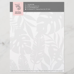 Tropical Botanicals Leaf Fashion Beauty Business Letterhead
