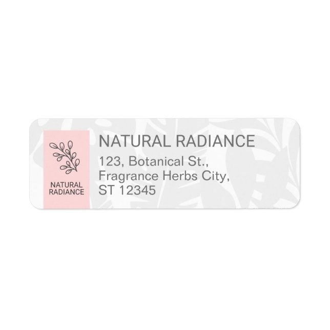 Tropical Botanicals Pink Company Return Address Label (Front)