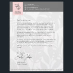 Tropical Botanicals Pink Fashion Beauty Business Letterhead<br><div class="desc">Elevate your business correspondence with our Tropical Botanicals Pink Fashion Beauty Business Letterhead. This elegant and feminine letterhead is perfect for beauty products small businesses, especially those featuring botanical and natural ingredients. The front of the letterhead features a space for your logo, which can be easily replaced with your own....</div>