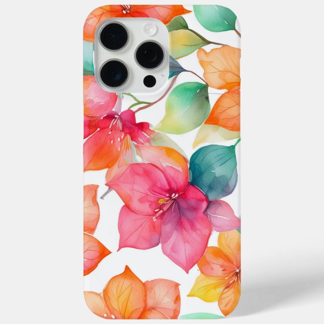 Tropical bougainvillea pattern Case-Mate iPhone case (Back)