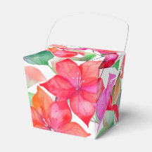 Tropical bougainvillea pattern favor boxes
